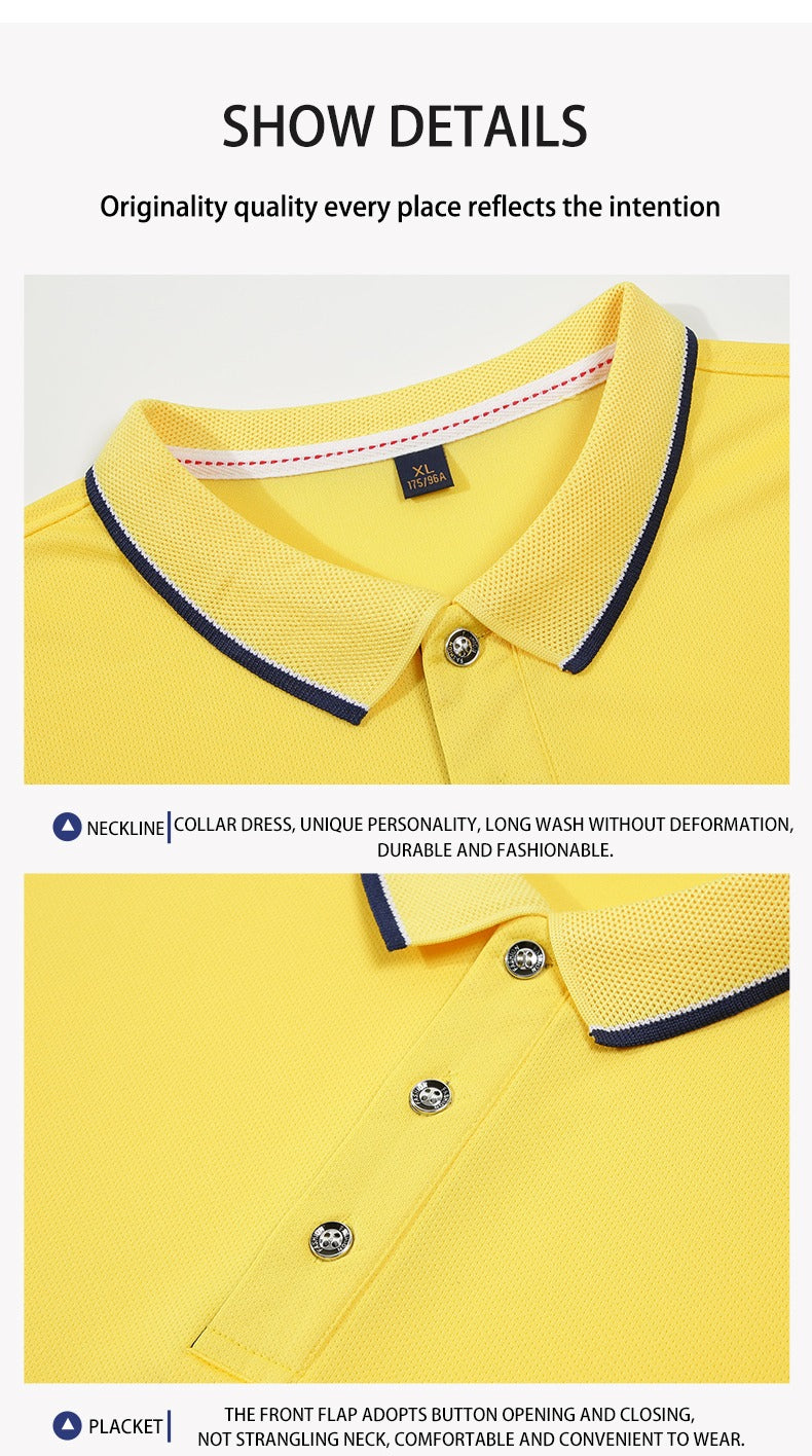 Herren-Golf-Poloshirt mit kurzen Ärmeln und Revers, schnelltrocknend und mit gesticktem Design | SG2316