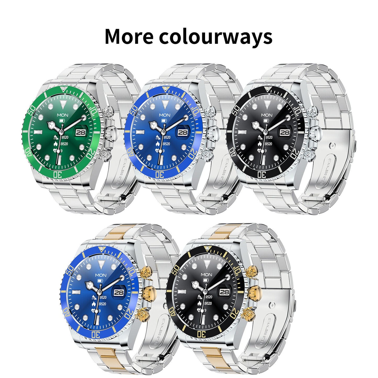 Herrenuhr Stahlarmband BT Call Smart Watch Rolex Style Business Sports Smart Watch | AW-12