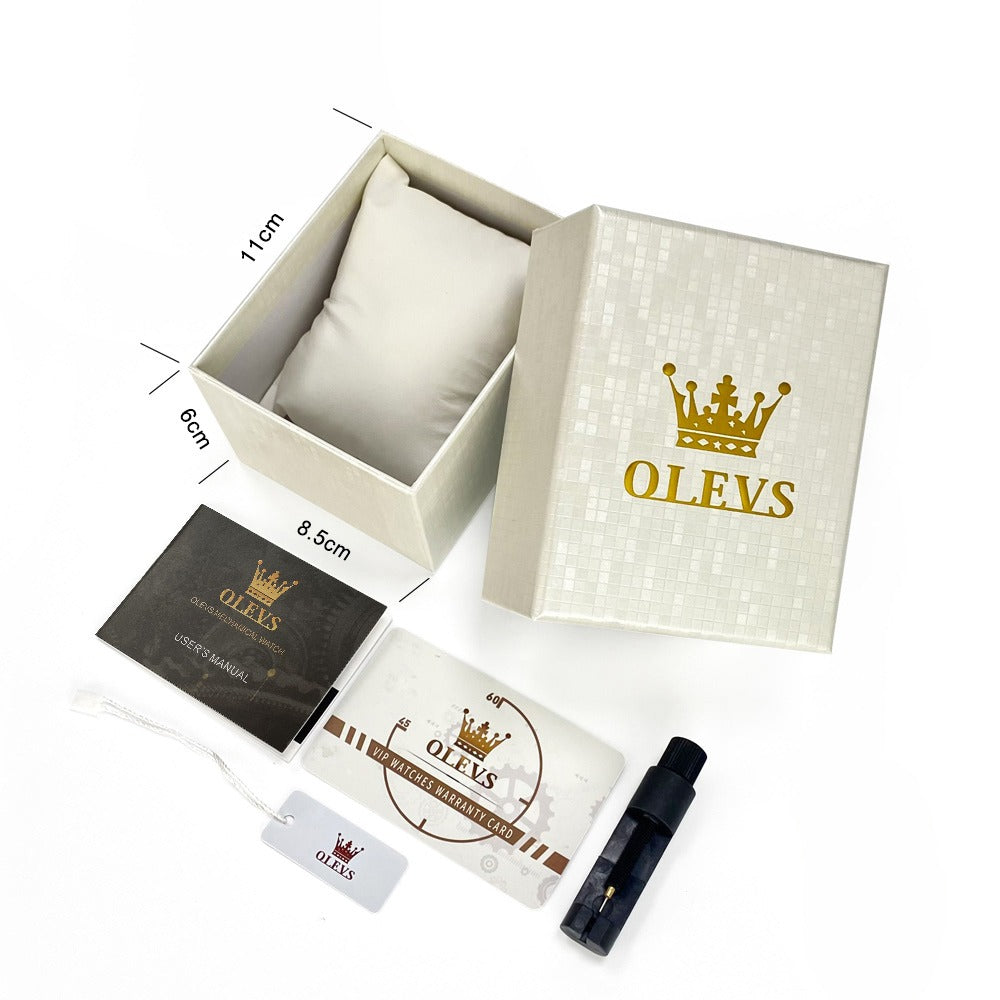 Herren-Quarzuhr mit hochwertigem Edelstahlarmband und Kalender | OLEVS5885