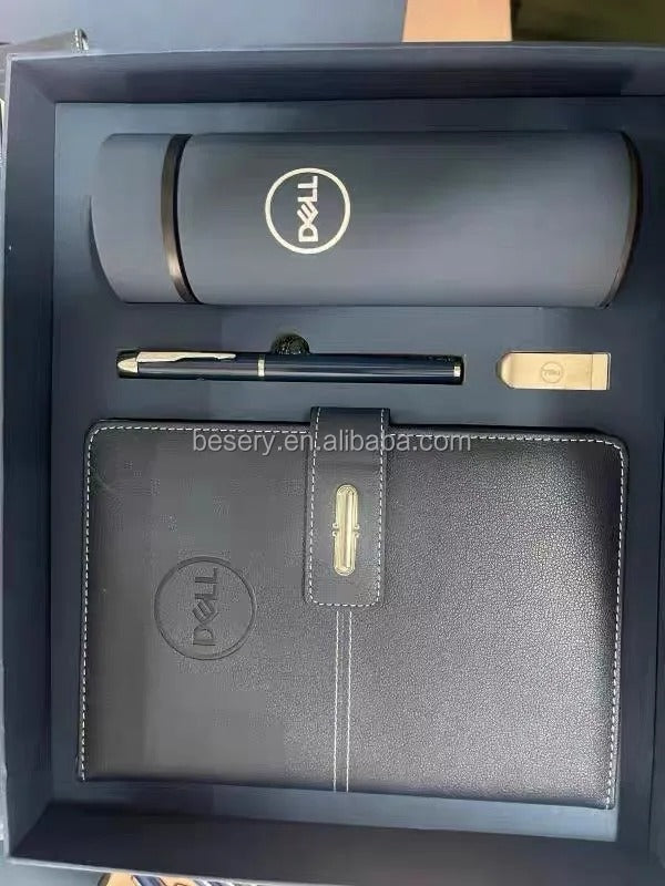 Premium A5 Notizbuch Geschenkset mit Stift USB-Stick & Thermobecher Geschenkset | 11111