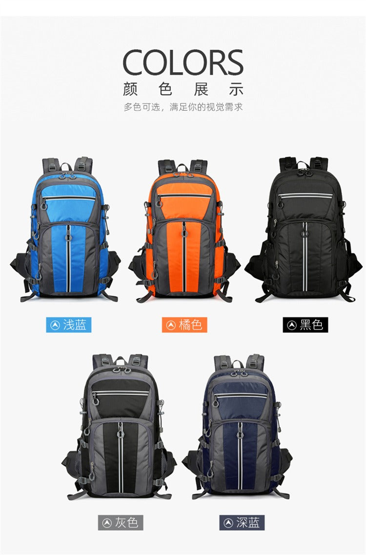 50L wasserdichter Wanderrucksack – Outdoor-Reiserucksack mit großem Fassungsvermögen, atmungsaktivem Design und reflektierenden Sicherheitsstreifen | 2205