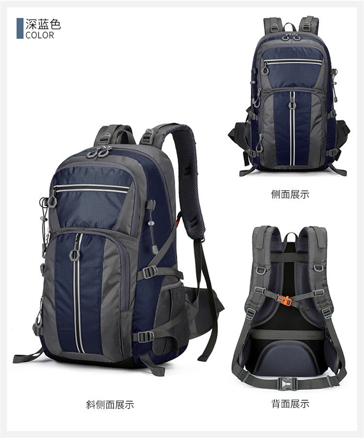50L wasserdichter Wanderrucksack – Outdoor-Reiserucksack mit großem Fassungsvermögen, atmungsaktivem Design und reflektierenden Sicherheitsstreifen | 2205