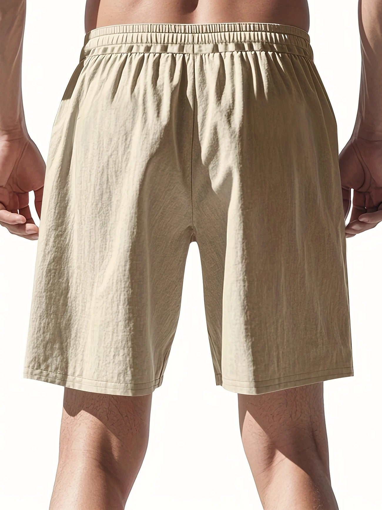Atmungsaktive Leinenshorts für Herren – Leichte Sommer-, Strand- und Sport-Freizeitkleidung | YFY-WW-2