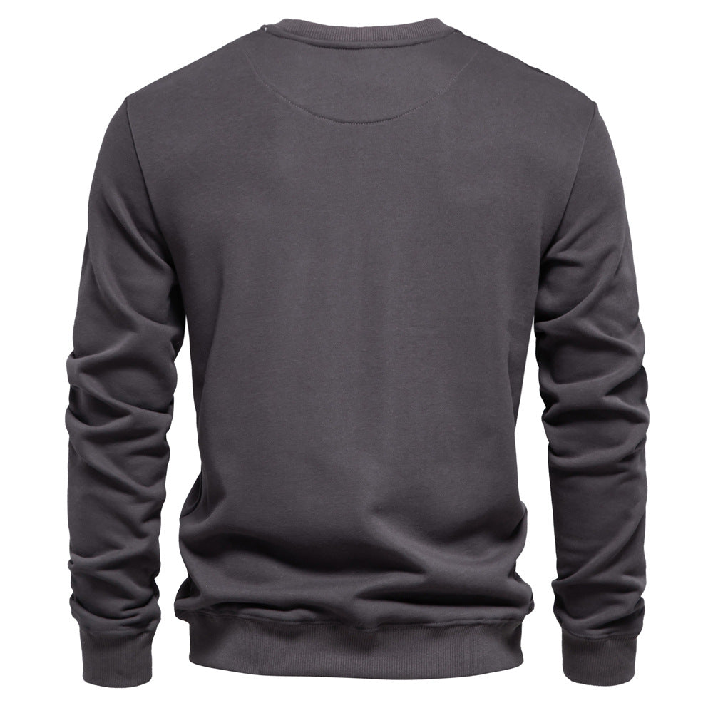 Winterdicker Pullover mit Rundhalsausschnitt, einfarbig, langärmelig, warm, schmaler Pullover | HD156