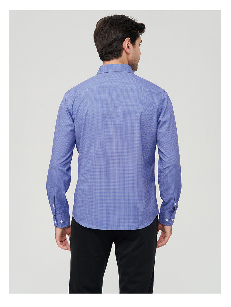 Herrenhemden Langarm Elastisch Falten Formelle Business Camisas Shirts | A7
