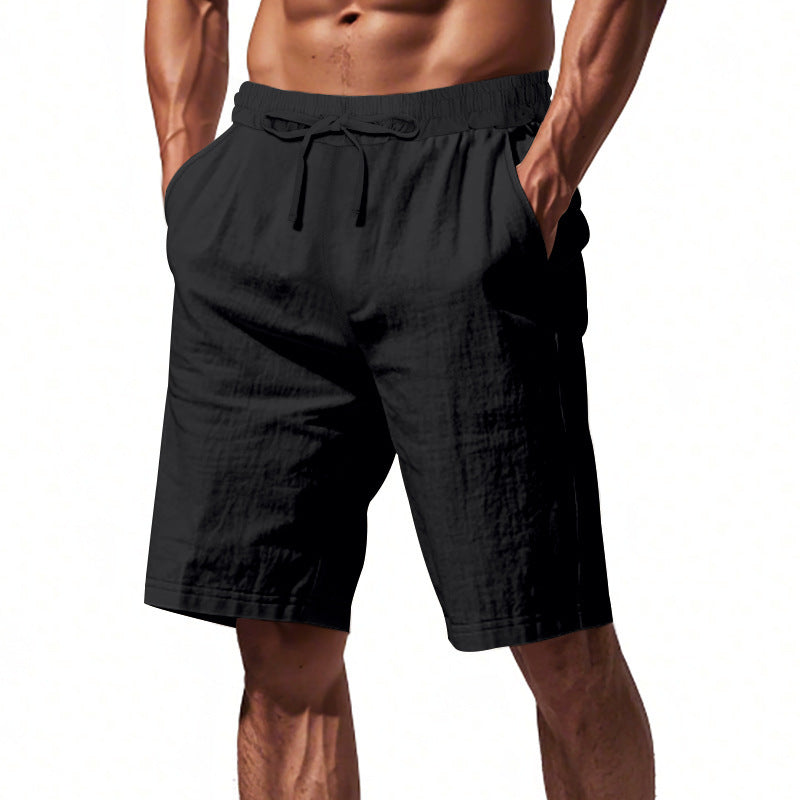 Leichte Strandshorts aus Leinenmischung für Herren – Relaxed Fit 5-Zoll-Freizeitshorts | WW-2