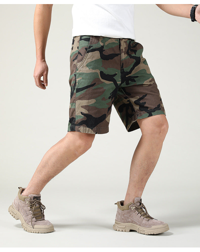 Herren Sommer Camouflage American Casual Slim Fit Loose Cargo Shorts | 2301