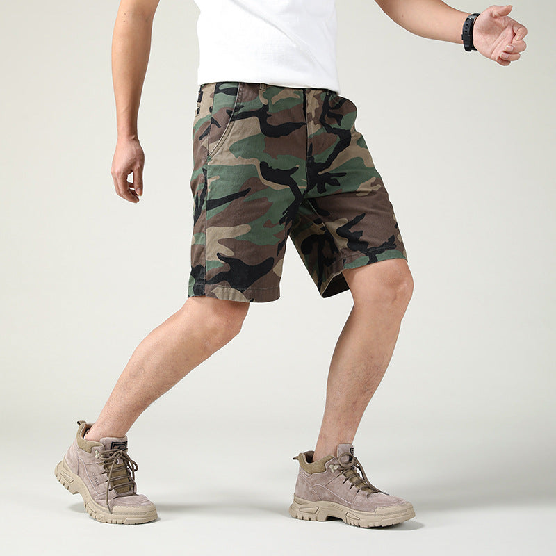 Herren Sommer Camouflage American Casual Slim Fit Loose Cargo Shorts | 2301