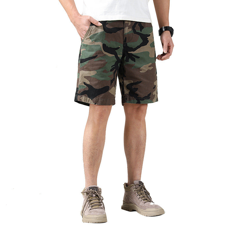 Herren Sommer Camouflage American Casual Slim Fit Loose Cargo Shorts | 2301