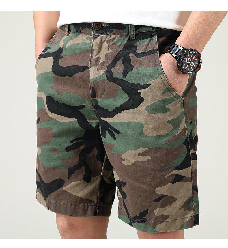 Herren Sommer Camouflage American Casual Slim Fit Loose Cargo Shorts | 2301