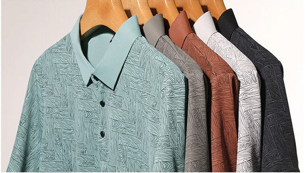 Leichtes Sommer-Golfhemd für Herren, lässiges Button-Up-Kurzarmhemd | Q135