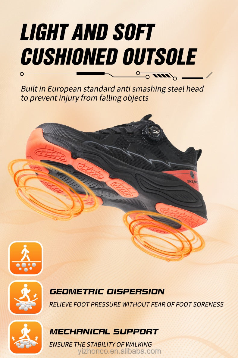 Men's Steel Toe Safety Boots: Anti-Smash & Anti-Puncture Kevlar Sole Protection Safety Boots | 7928