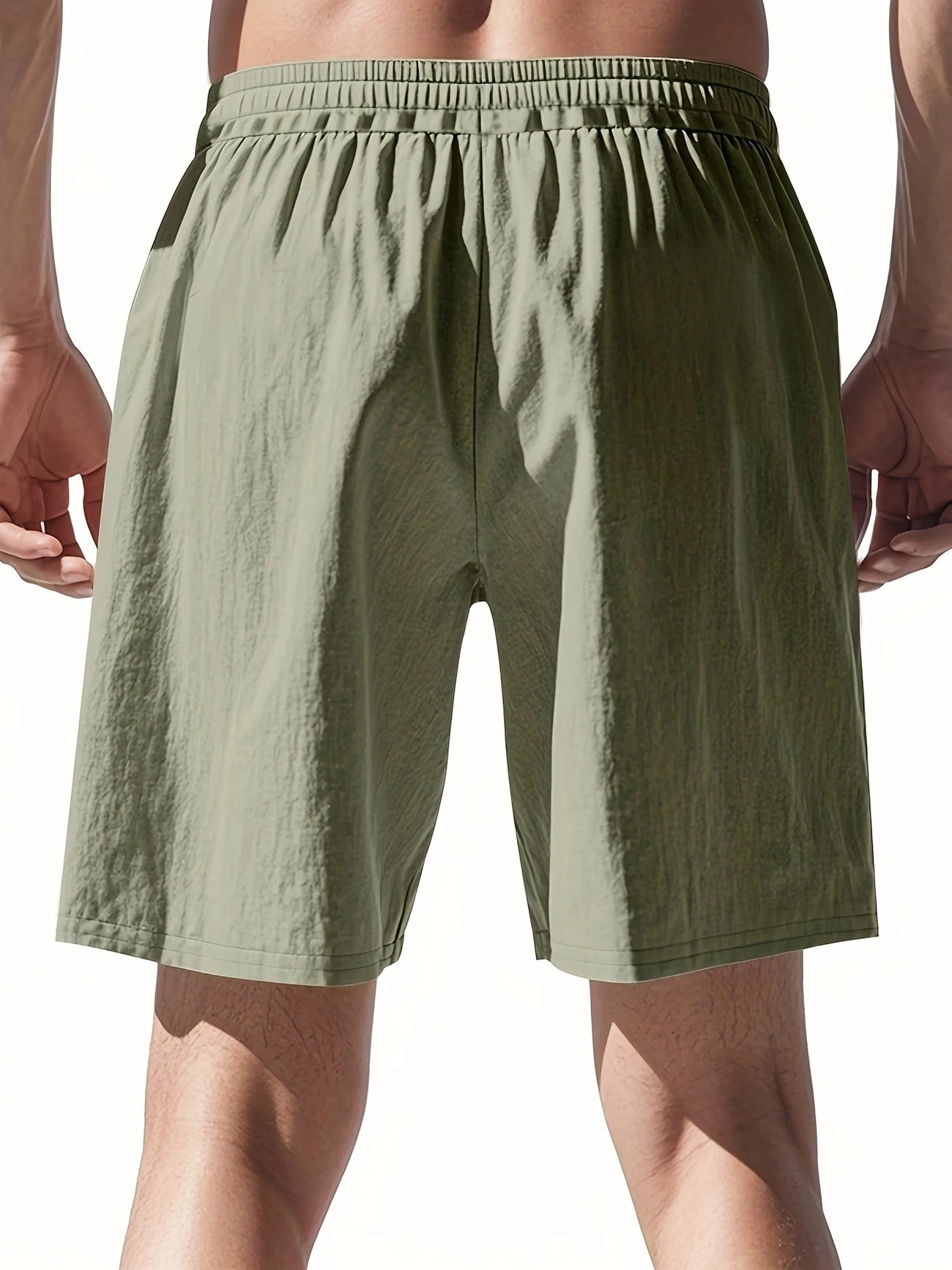 Atmungsaktive Leinenshorts für Herren – Leichte Sommer-, Strand- und Sport-Freizeitkleidung | YFY-WW-2