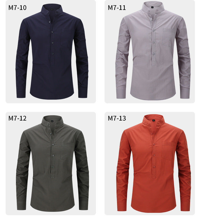 Herrenhemd Henry mit klassischem Design und Knopfleiste, vielseitiger Business-Stil | M7