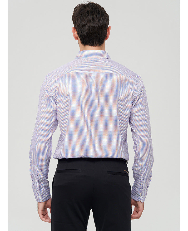 Herrenhemden Langarm Elastisch Falten Formelle Business Camisas Shirts | A7