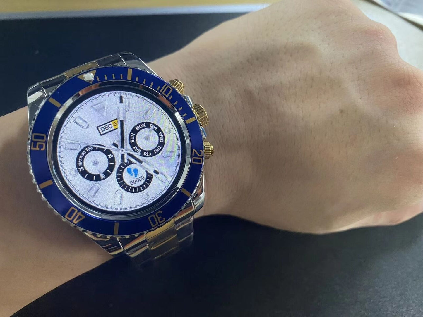 Herrenuhr Stahlarmband BT Call Smart Watch Rolex Style Business Sports Smart Watch | AW-12