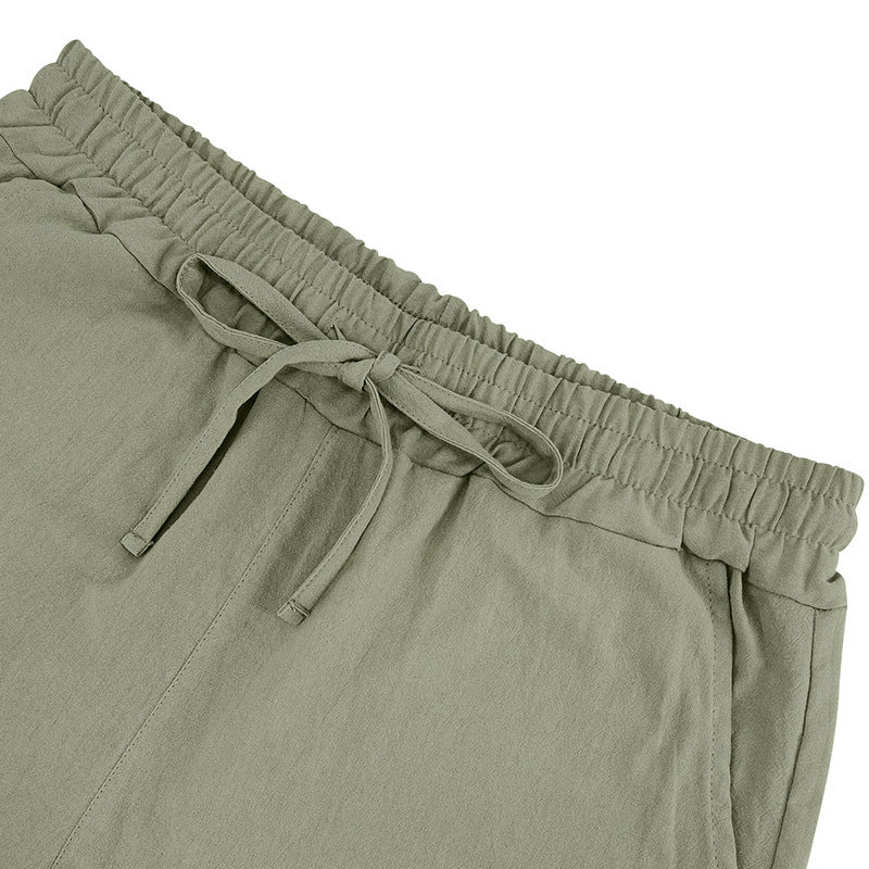 Leichte Strandshorts aus Leinenmischung für Herren – Relaxed Fit 5-Zoll-Freizeitshorts | WW-2