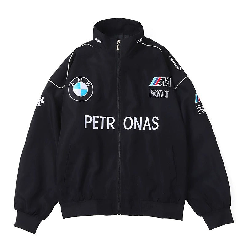 F1 Ferrari bestickte Rennanzugjacke im Retro-Stil, Motorradjacke für Frühling und Herbst | AL776286320703