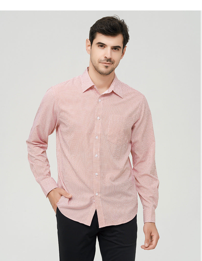 Herrenhemden Langarm Elastisch Falten Formelle Business Camisas Shirts | A7