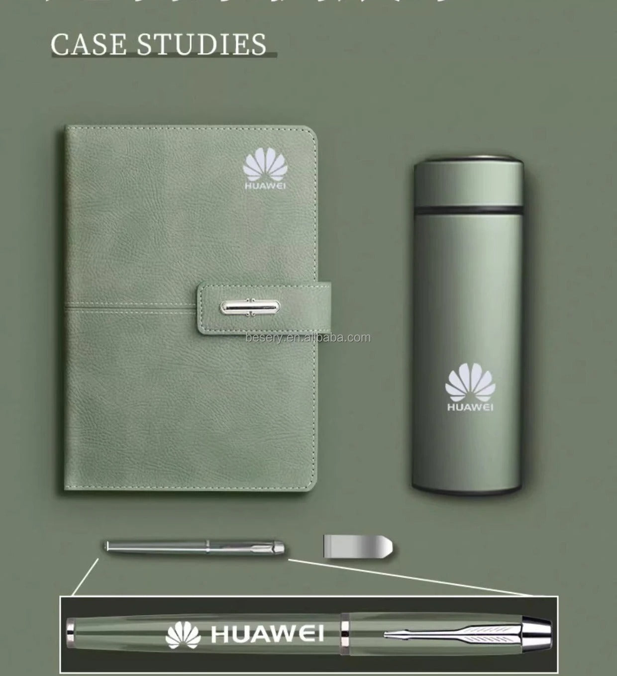 Premium A5 Notizbuch Geschenkset mit Stift USB-Stick & Thermobecher Geschenkset | 11111