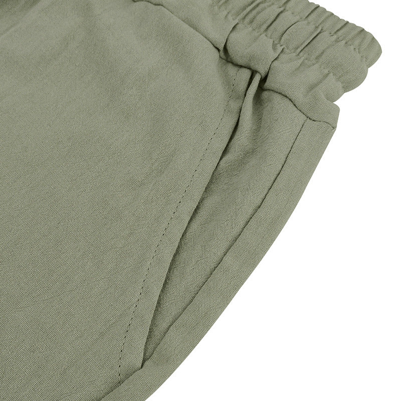 Leichte Strandshorts aus Leinenmischung für Herren – Relaxed Fit 5-Zoll-Freizeitshorts | WW-2