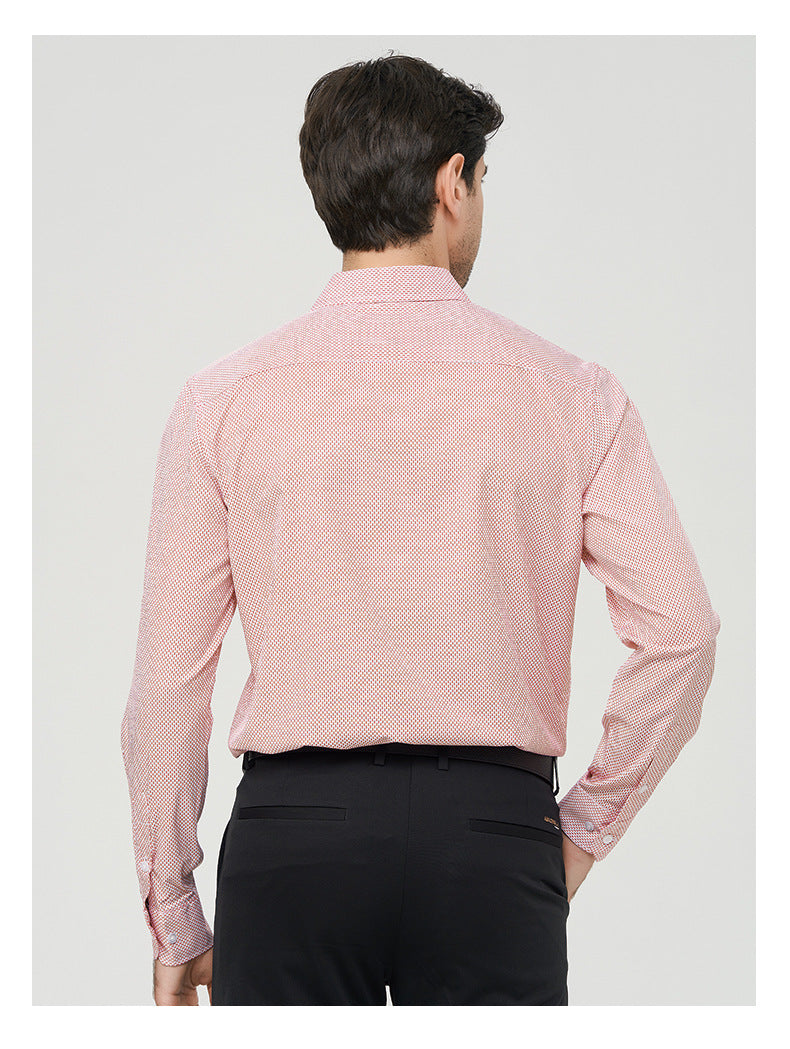 Herrenhemden Langarm Elastisch Falten Formelle Business Camisas Shirts | A7