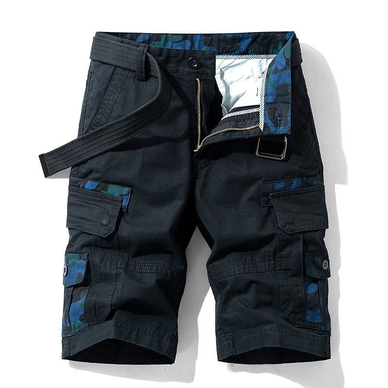Herren-Schaumstoff-Shorts, elastischer Bund, Baumwolle, leicht, schnelltrocknend, Wander- und Arbeitsshorts | 1701