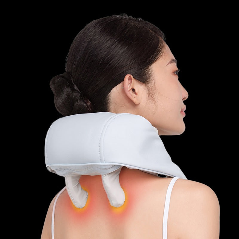 Nacken- und Schultermassagegerät, Wärmetherapie, Nacken, Rücken, kabellos, Knoten, Trapezmuskel-Nackenmassagegerät |