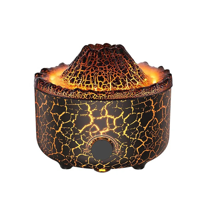 Lava Cracked Volcano Diffusor für ätherische Öle, Quallenspray, Simulation von Feuer und Flammeneffekt, Luftbefeuchter, Heimdiffusor | V21b pro