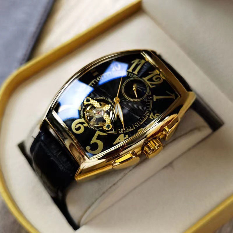 Herren Armbanduhren Mode Mondphase Tourbillon Automatische Mechanische Uhren | m186