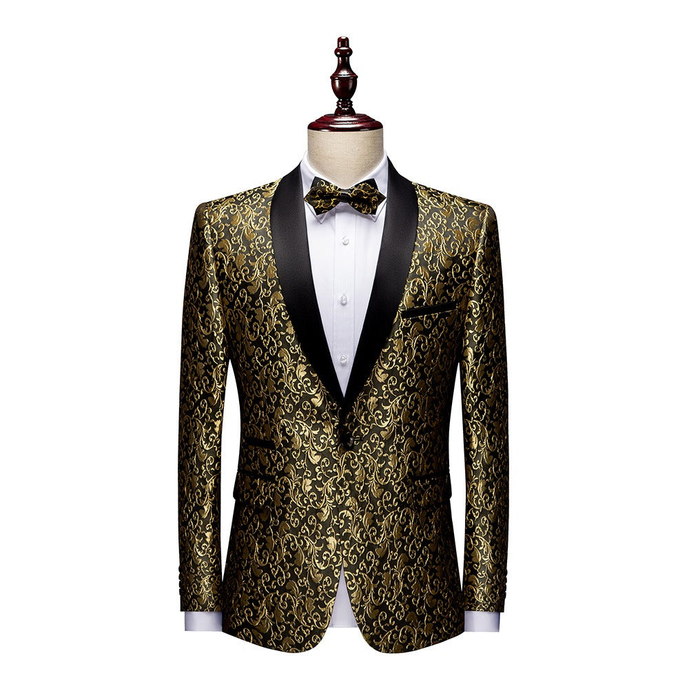Herren Jacquard Luxus Hochzeitsanzüge Jacken Smoking Bankett Jacquard Blazer | 666
