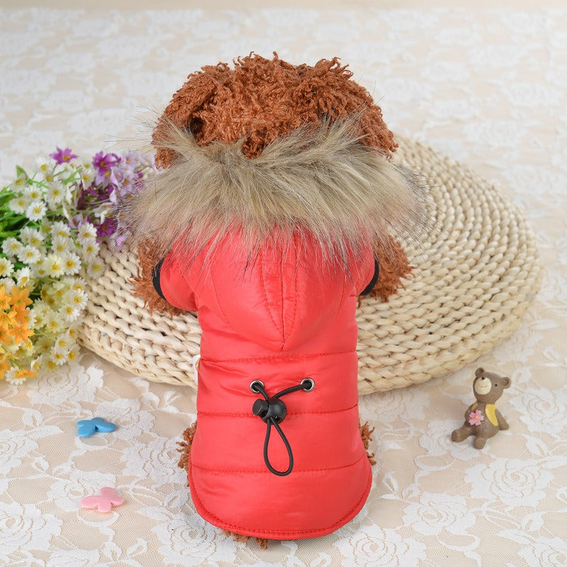 Haustierkleidung Winter Puffermantel Luxus Baumwolle Leichte warme Daunenjacke Hund Zweibein Baumwollanzug Haustierkleidung |