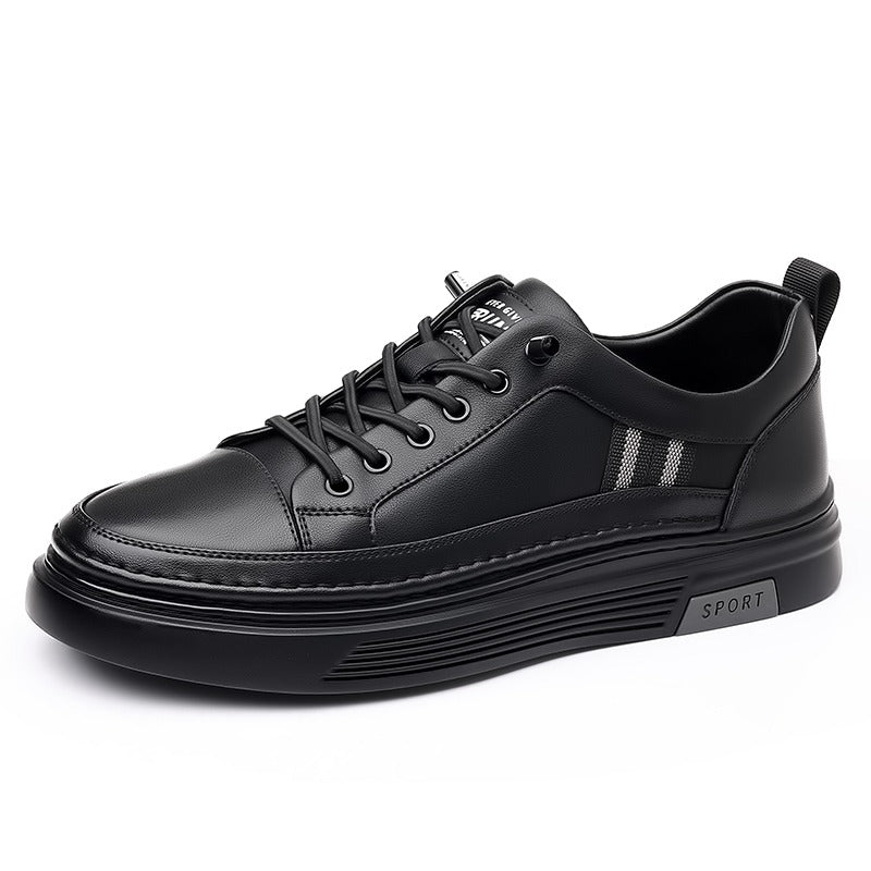 Leder-Sneakers, lässig, spitze Zehenpartie, bequem, atmungsaktiv, Schnürschuhe | L8081