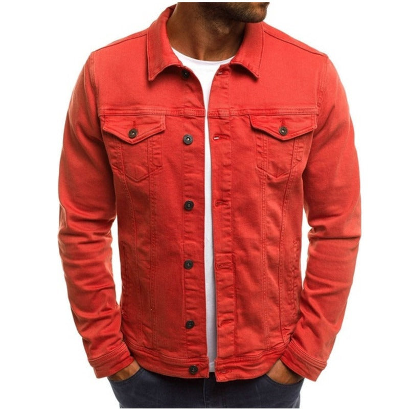 Hochwertige Jeansjacke, lässig, einfarbig, Streetwear-Mantel, Strickjacke, Knopfleiste, Arbeitsjacke, Oberteil | zc132