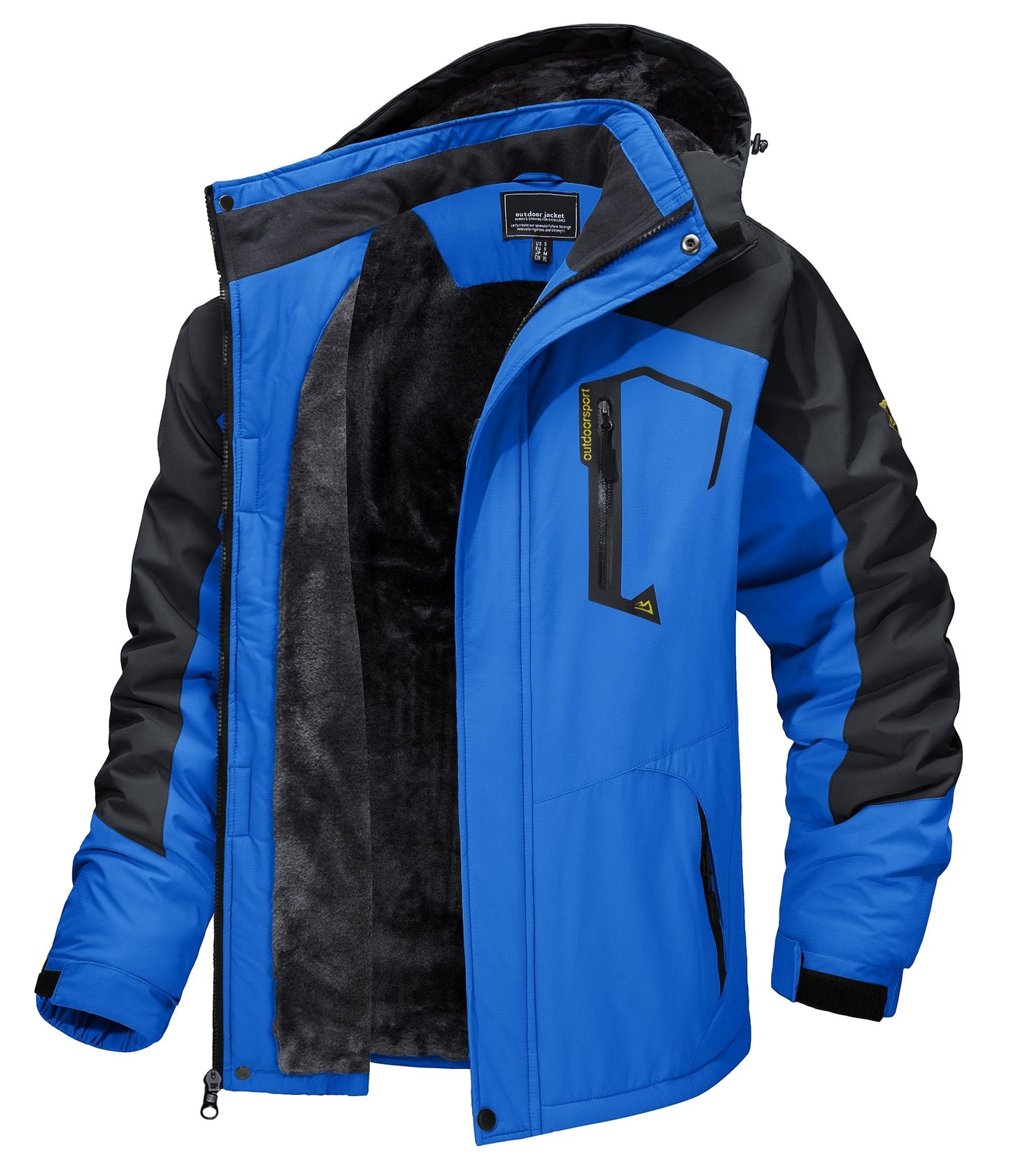 Wasserdichte Skijacke für den Winter, warme Fleecejacke für den Außenbereich, wasserabweisend, Windjacke, Kapuzenjacke, Übermantel | TJ153