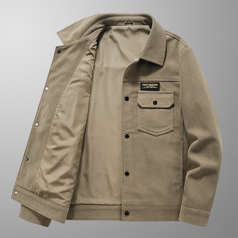 Herrenjacke Slim-Fit Mantel Cord Mode Lässige Bomberjacken für Männer | XX-1807