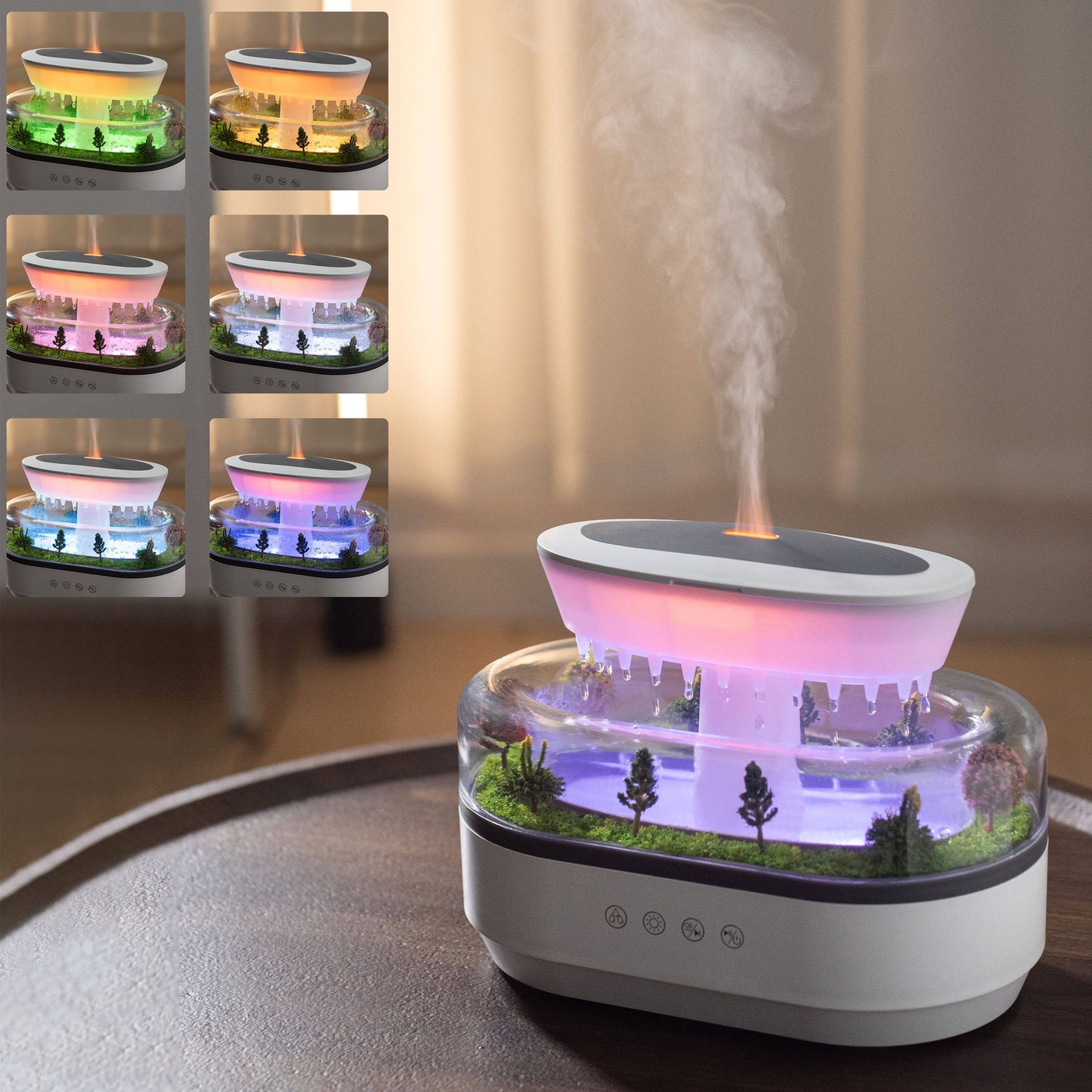 Raindrop Ultraschall-Luftbefeuchter & Smart Home Weißes Rauschen & Duftmaschine Aromatherapie-Diffusor | LW286