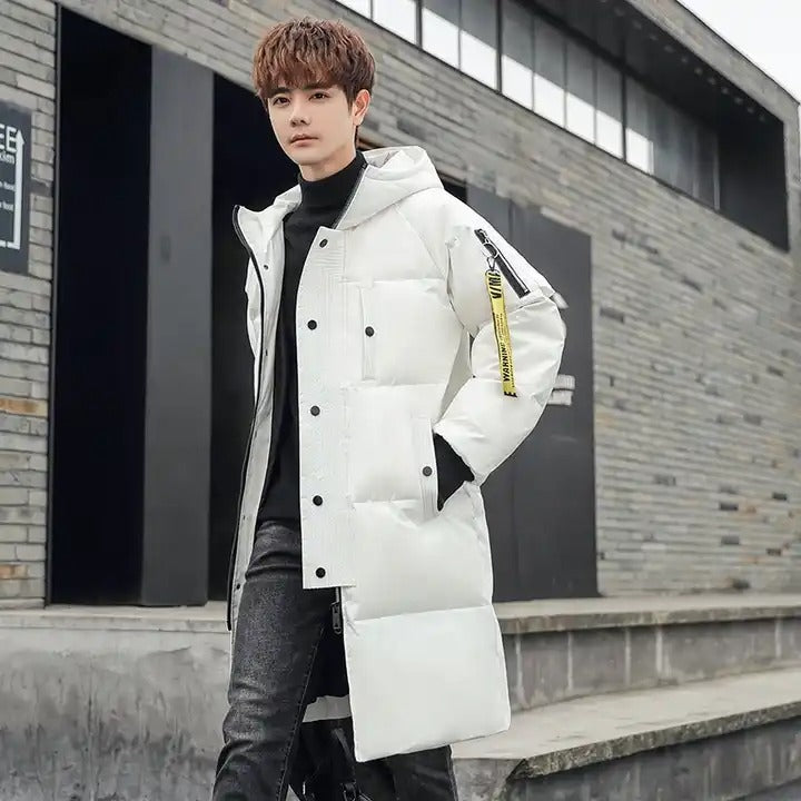 Herren Warmer Langer Parka Freizeitmantel Reißverschluss Gepolsterte Puffjacke | 550