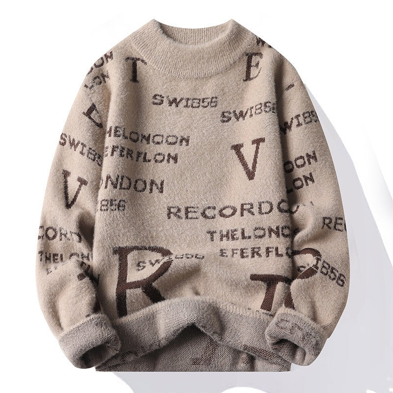 Oversize Pullover Herren Pullover Casual Streetwear Baumwollpullover | 10928