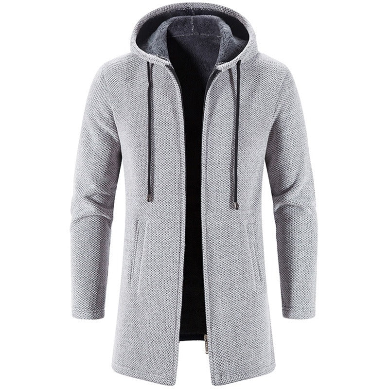 Herren Kapuzenpullover mit Reißverschluss, Fleece, Strickpullover, Mantel, warm, dick, Windjacke, Jacken, Mantel | 6619