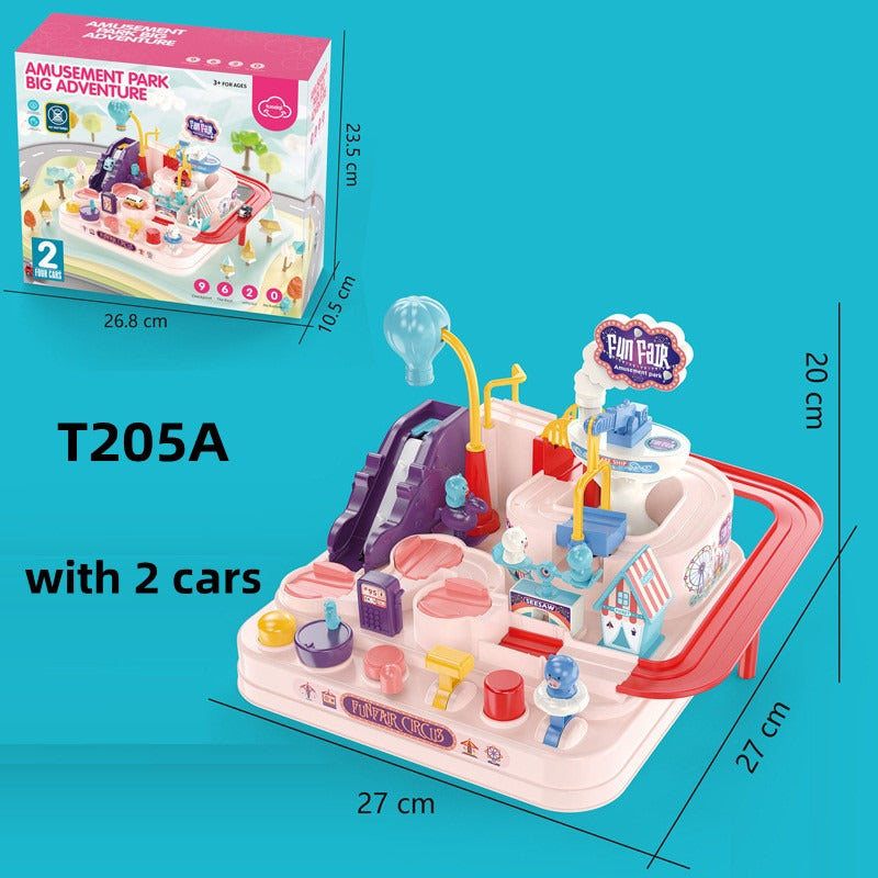 Kinder Abenteuer Fahrzeug Spielzeug Puzzle Stadt Rettung Pädagogische Spielsets Slot Car Track Spielzeug Mini Fernbedienung Autos