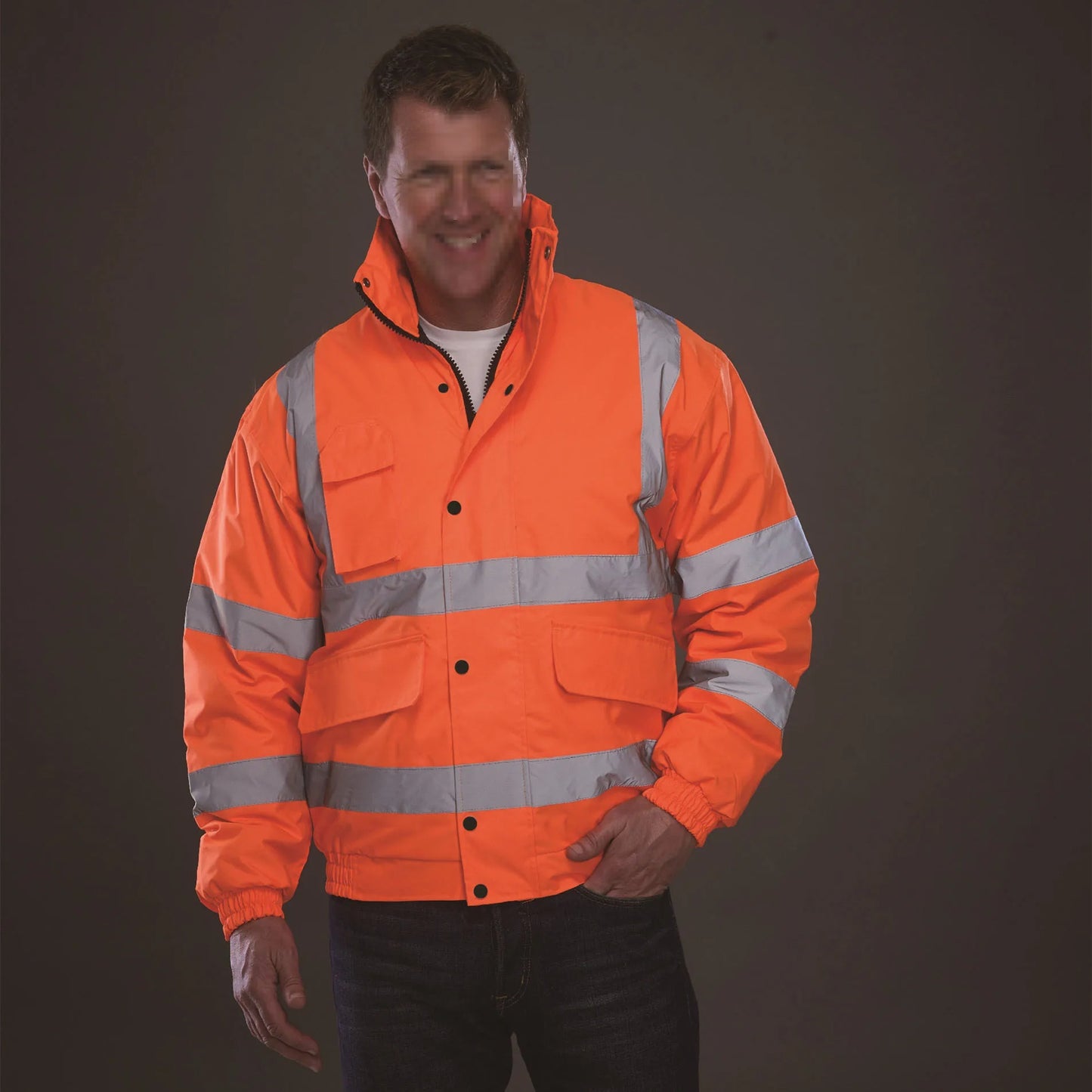 Warnschutz-Fleecejacken mit reflektierenden Warnschutzelementen – Warme Winter-Arbeitskleidung | GHVP211&218