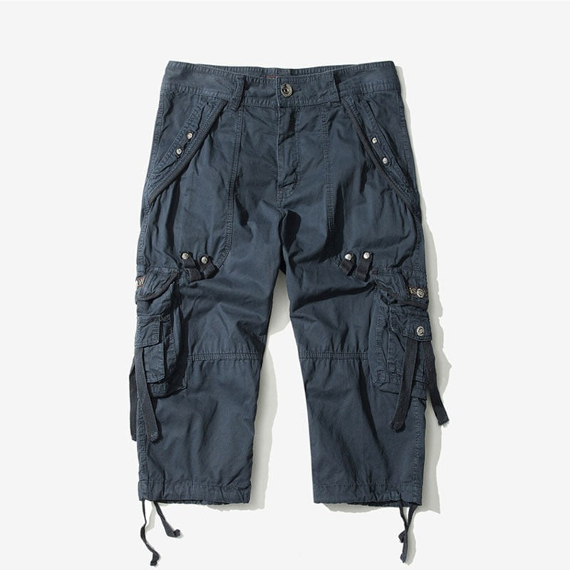 Neue Cargo-Shorts für Herren, lang, knielang, Freizeithose | 5820