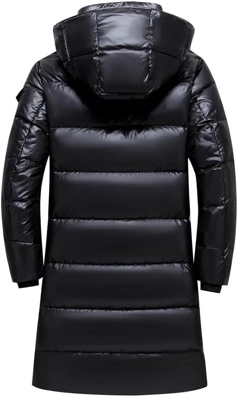 Winter Herren Daunenjacke Lang Verdicken Warm Weiß Entendaunen Mantel Kapuzenparka | 6539