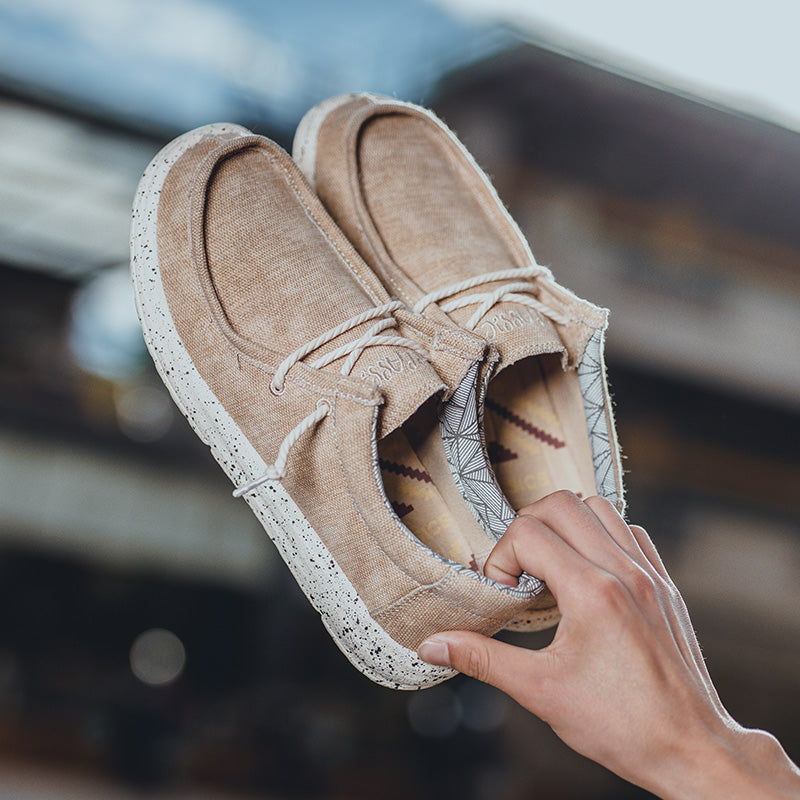 Freizeitschuhe aus Segeltuch für Herren – DUDE-Style, rutschfeste Sneaker für den Alltag | 8802