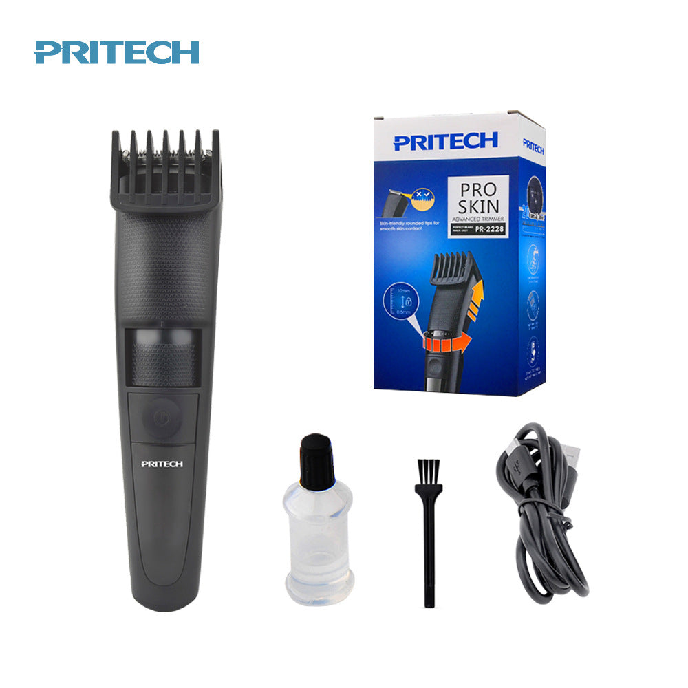 PRITECH USB-aufladbarer professioneller Haarschneider, kabelloser Bartschneider, elektrischer Haarschneider für Männer | PR-2228