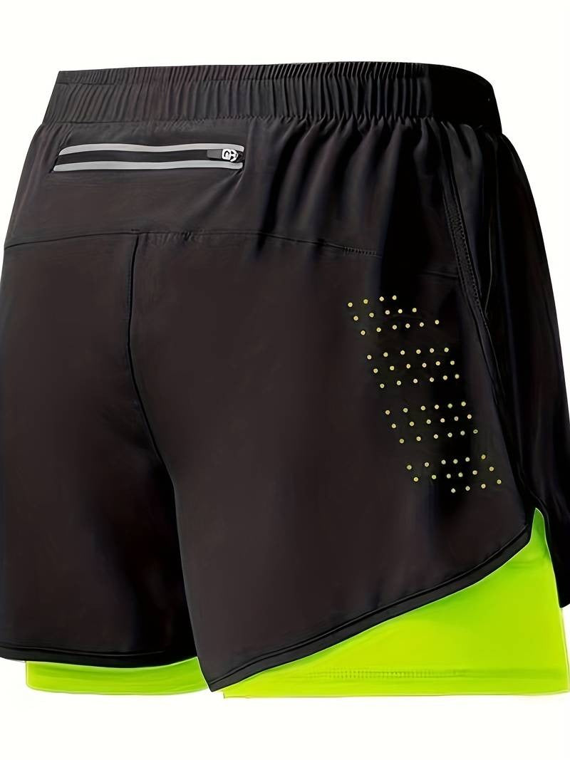 Herren-Laufshorts, schnelltrocknend, atmungsaktiv, aktive Trainings- und Übungsshorts | DK22001