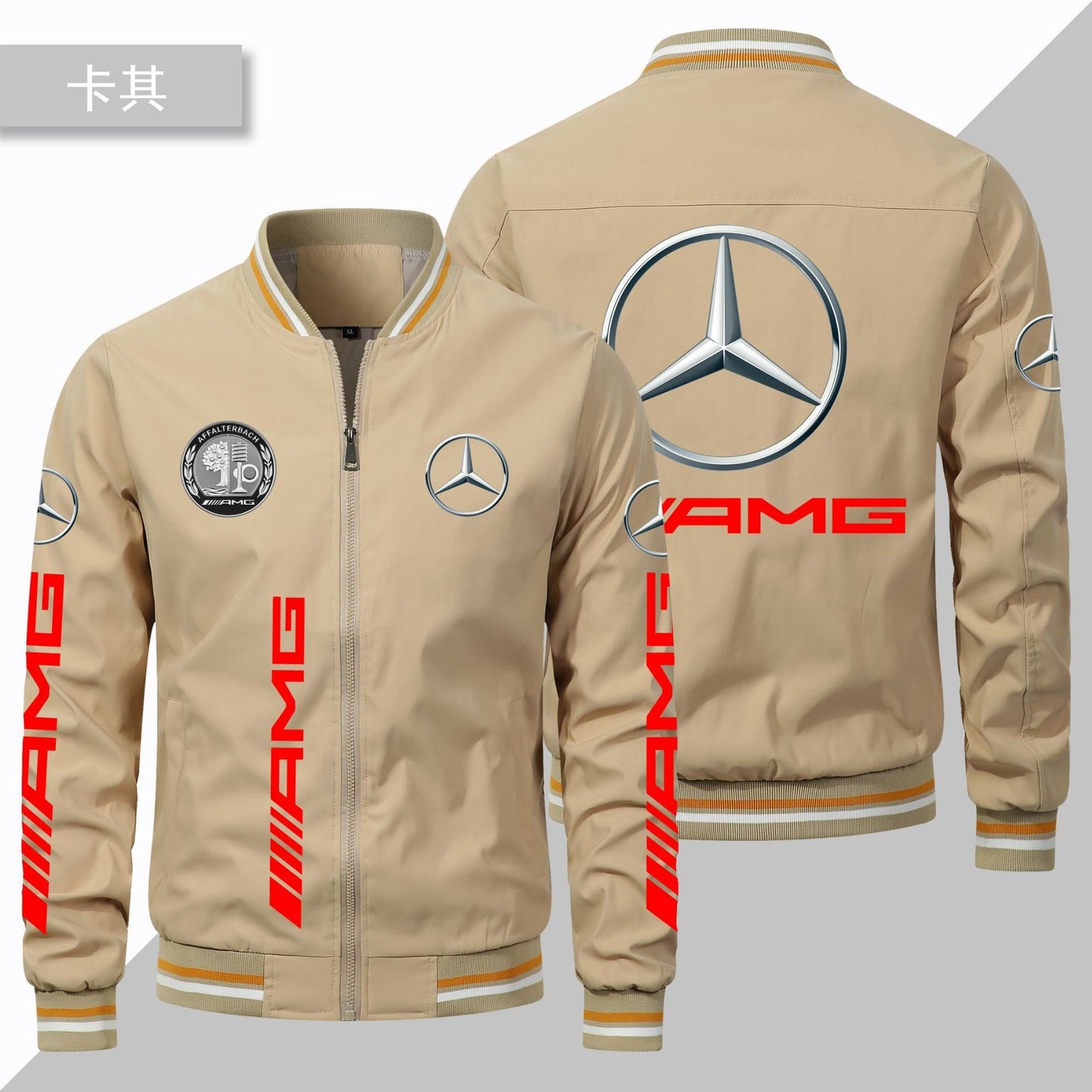 Herren AMG Wing Print Fashion Mantel Windbreaker Motorrad Racing Mäntel Jacke | 102