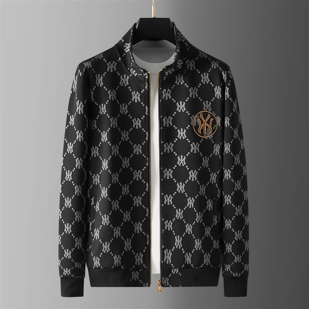 Europäische Luxus-Stickerei-Druck Stehkragen Casual Pullover Jacke | 21049