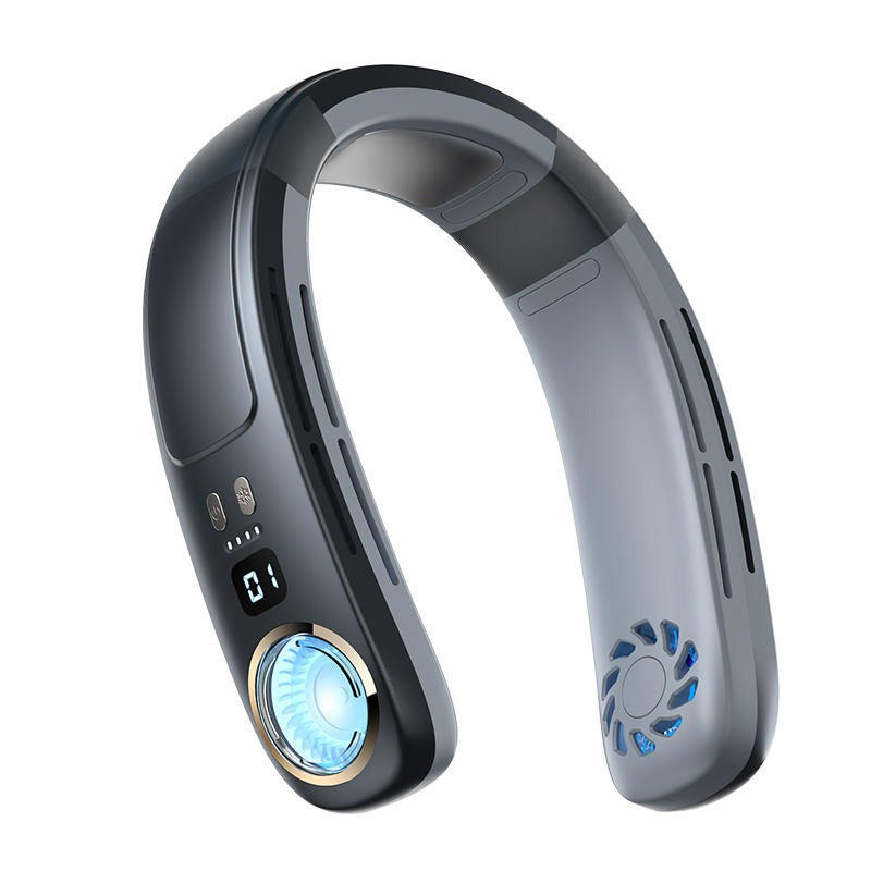 Intelligente Digitalanzeige Sommer-Nackenventilator USB-Handheld Leise Multifunktionale Mini-Klimaanlage ohne Flügel | WY-F21